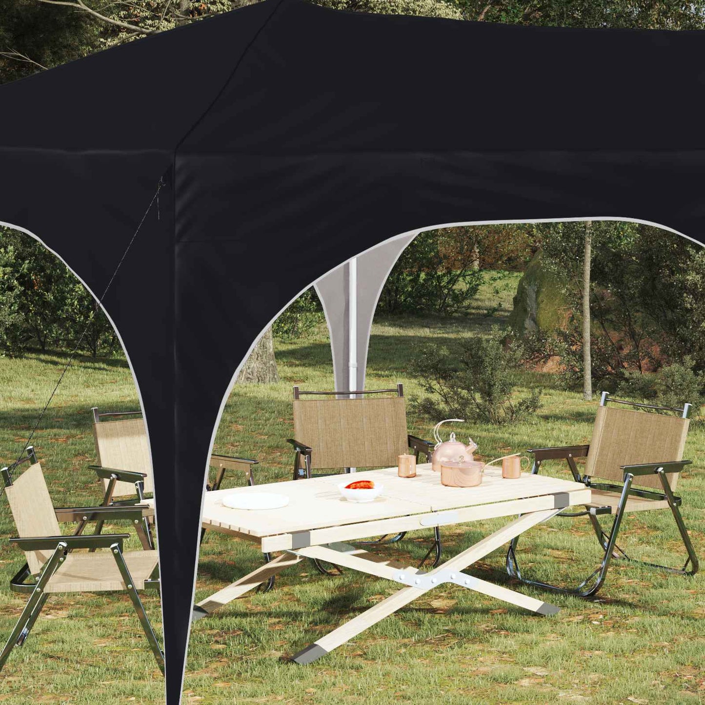 Pop-up Festtelt 575 x 288 x 245 cm Antrasitt Oxford Stoff