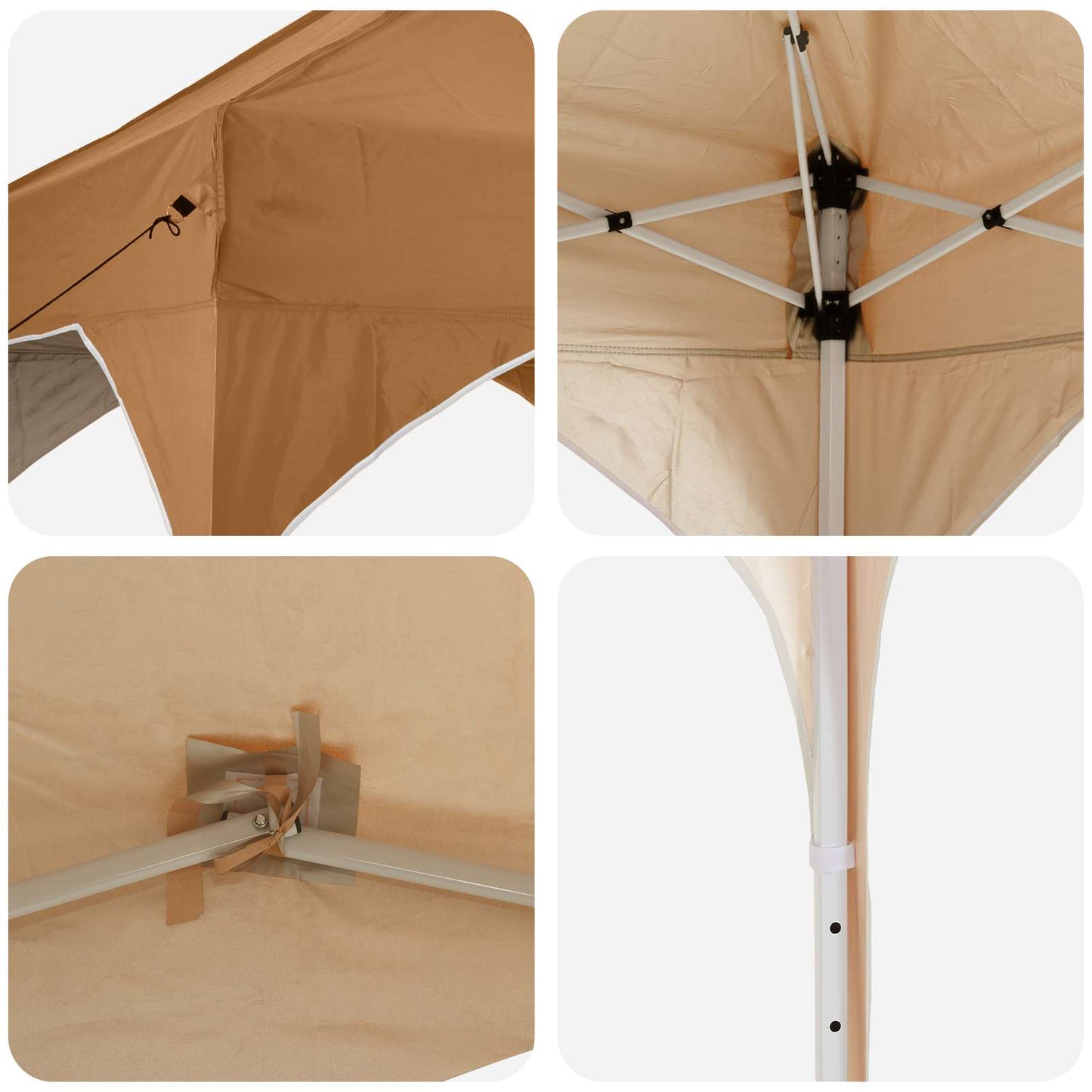 Pop-up Festtelt 575 x 288 x 245 cm Beige Oxford Stoff