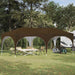 Pop-up Festtelt 575 x 288 x 245 cm Gråbrun Oxford Stoff
