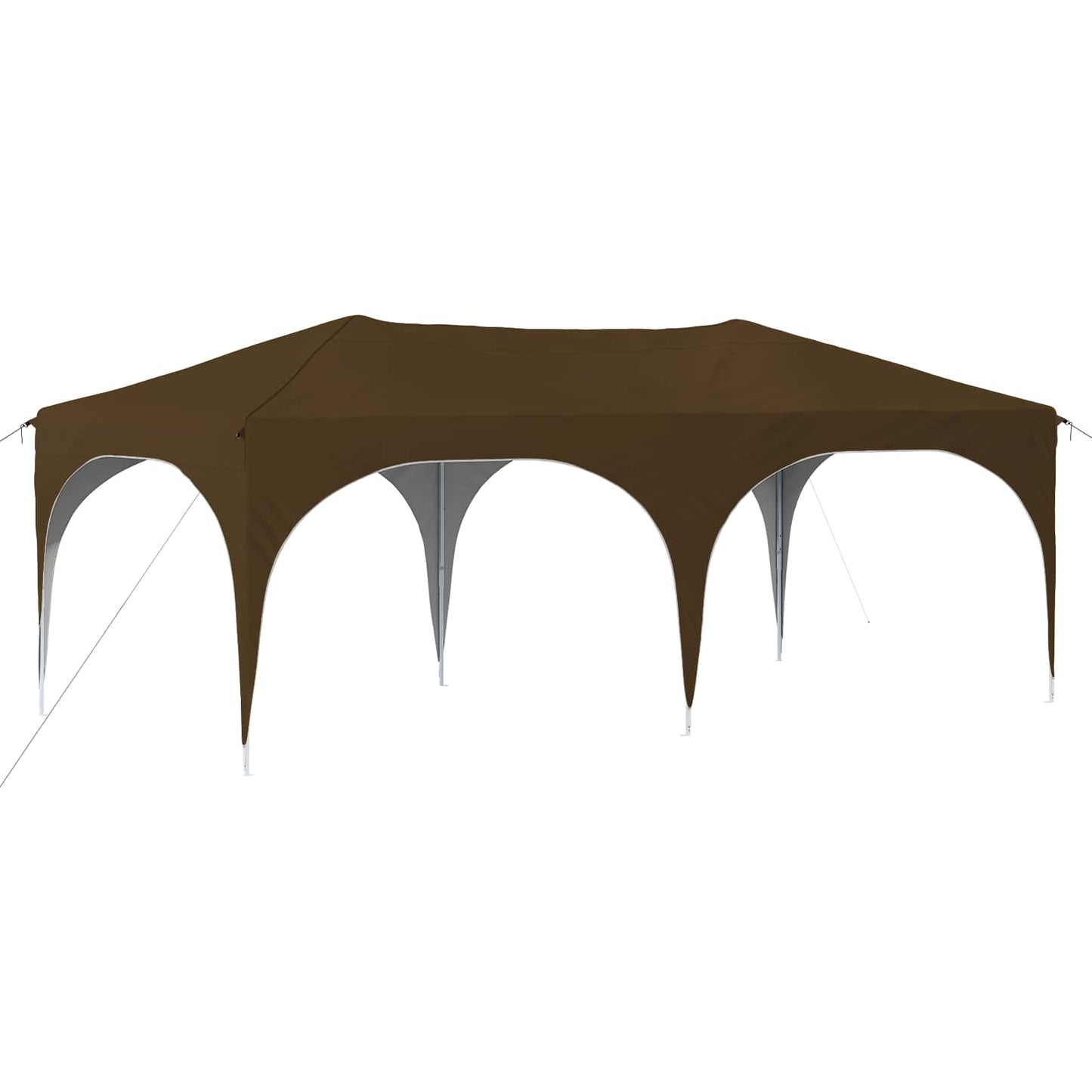 Pop-up Festtelt 575 x 288 x 245 cm Gråbrun Oxford Stoff