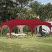 Pop-up Festtelt 575 x 288 x 245 cm Burgunder Oxford Stoff