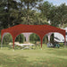 Pop-up Festtelt 575 x 288 x 245 cm Terrakotta Oxford Stoff
