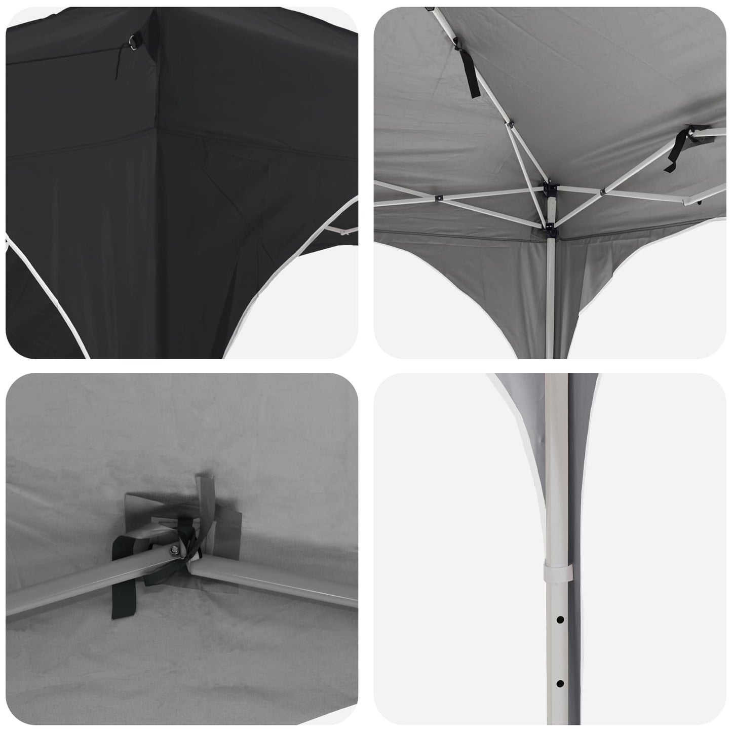 Pop-up Festtelt 575 x 288 x 245 cm Antrasitt Oxford Stoff