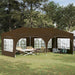 Pop-up Festtelt 575 x 288 x 245 cm Gråbrun Oxford Stoff