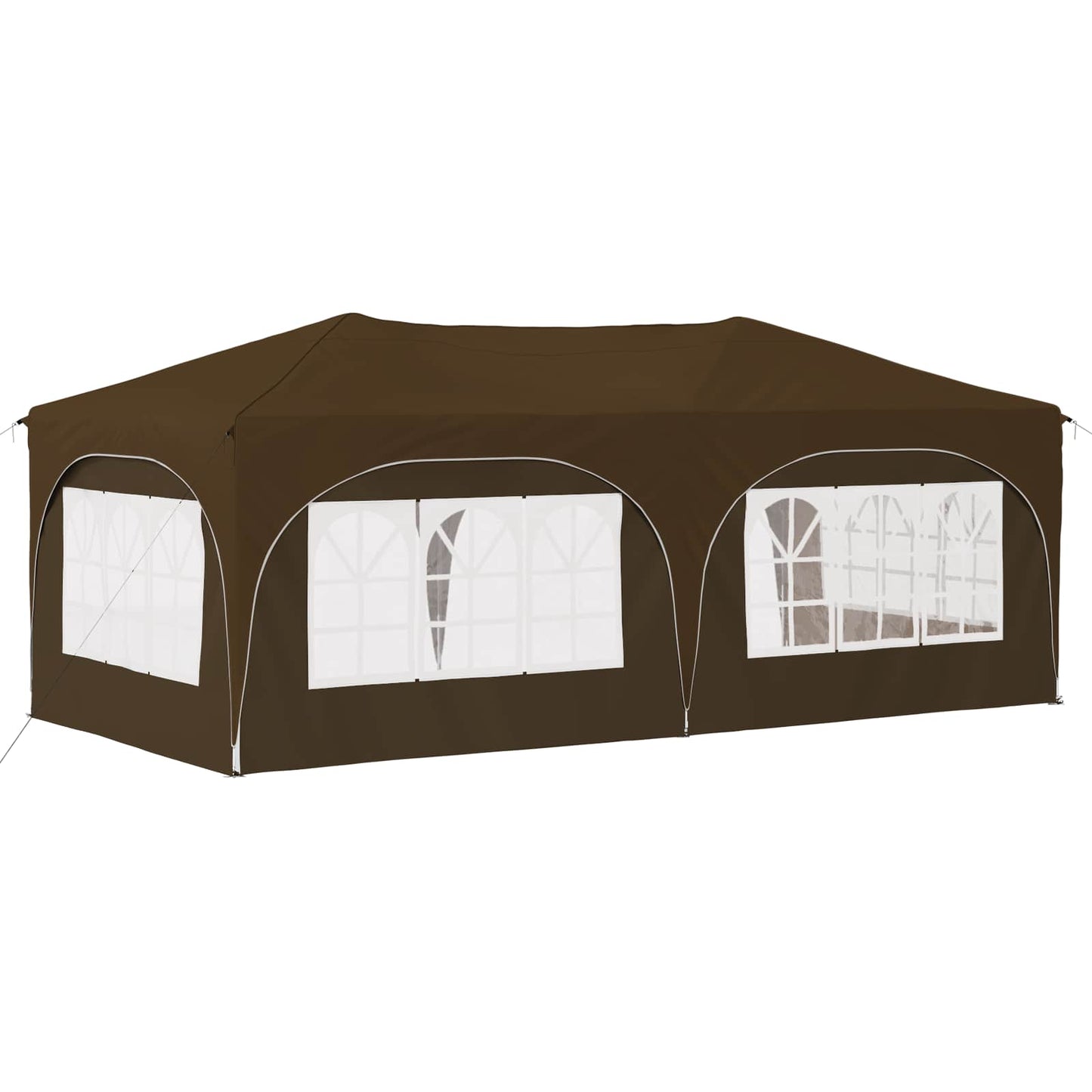 Pop-up Festtelt 575 x 288 x 245 cm Gråbrun Oxford Stoff
