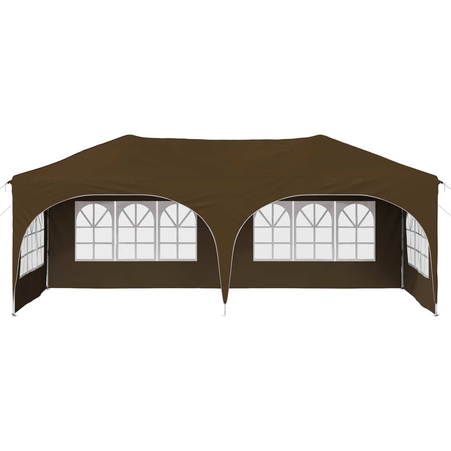 Pop-up Festtelt 575 x 288 x 245 cm Gråbrun Oxford Stoff