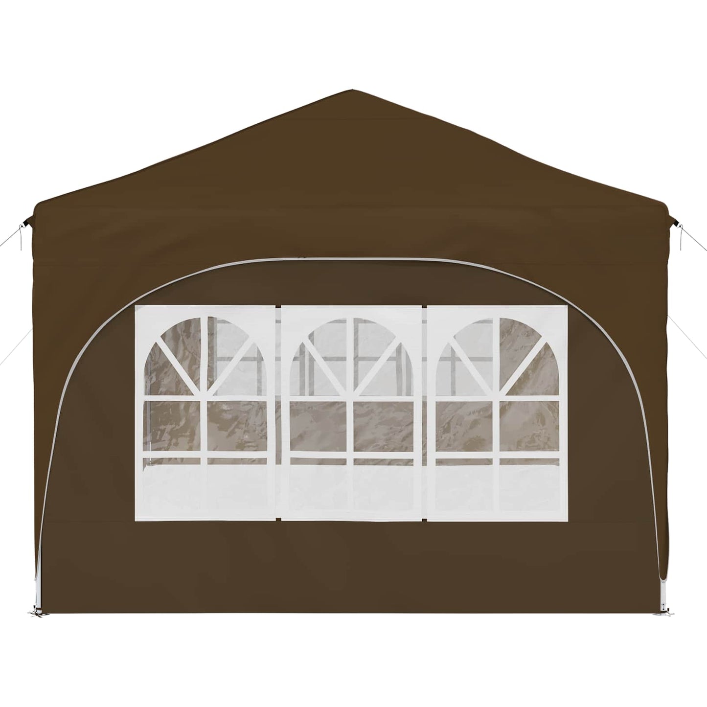 Pop-up Festtelt 575 x 288 x 245 cm Gråbrun Oxford Stoff