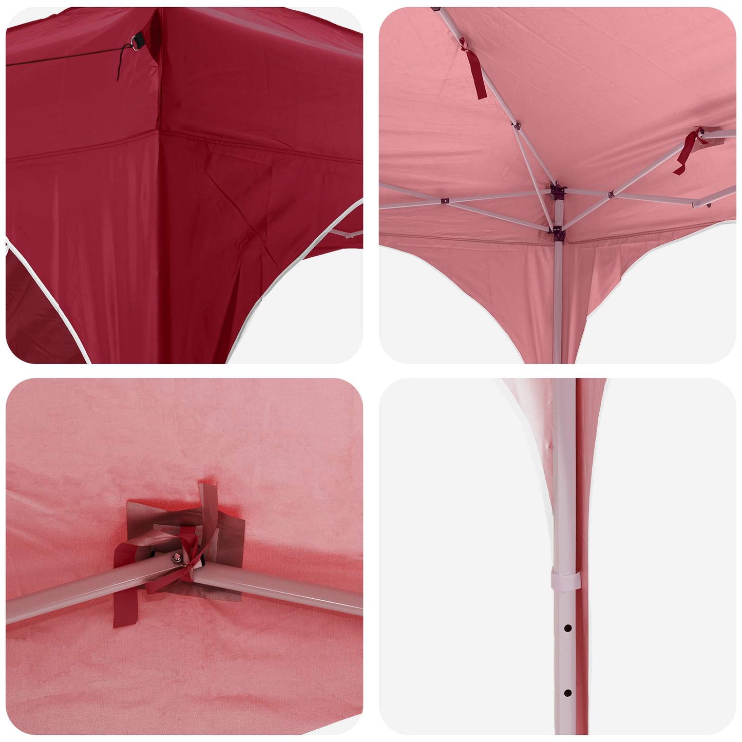 Pop-up Festtelt 575 x 288 x 245 cm Burgunder Oxford Stoff