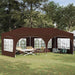 Pop-up Festtelt 575 x 288 x 245 cm Brun Oxford Stoff