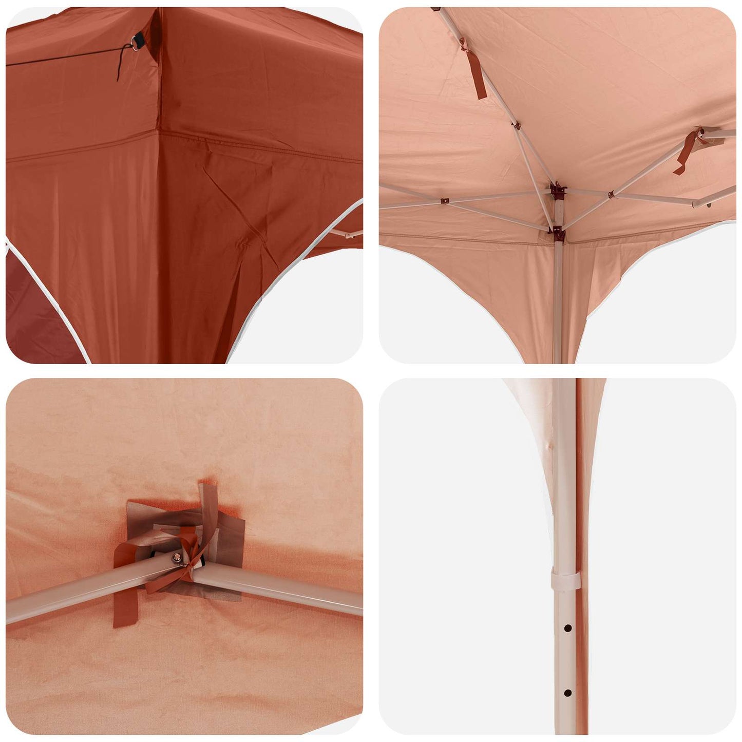 Pop-up Festtelt Terrakotta 575 x 288 x 245 cm Oxford Stoff