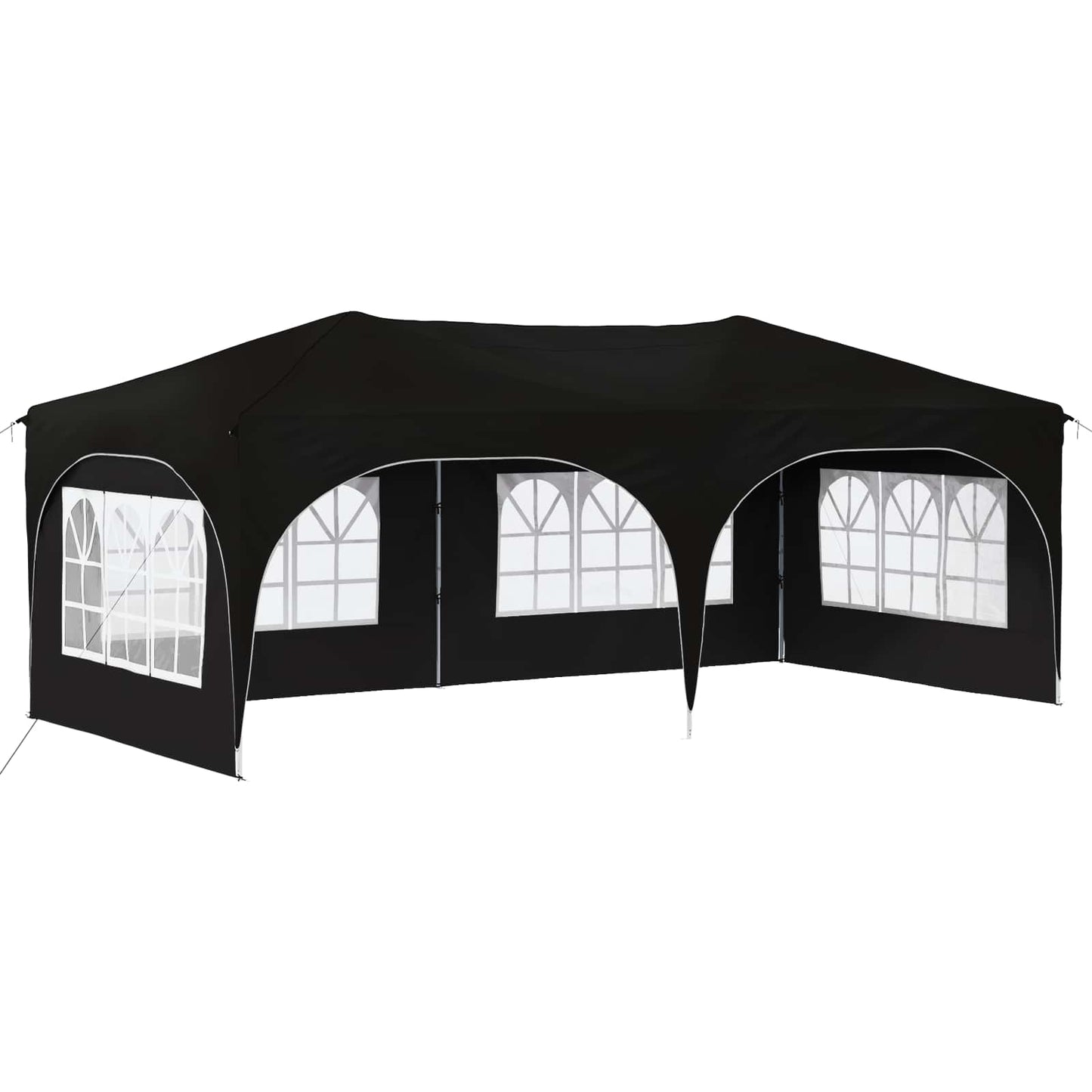 Pop-up Festtelt 575 x 288 x 245 cm Svart Oxford Stoff