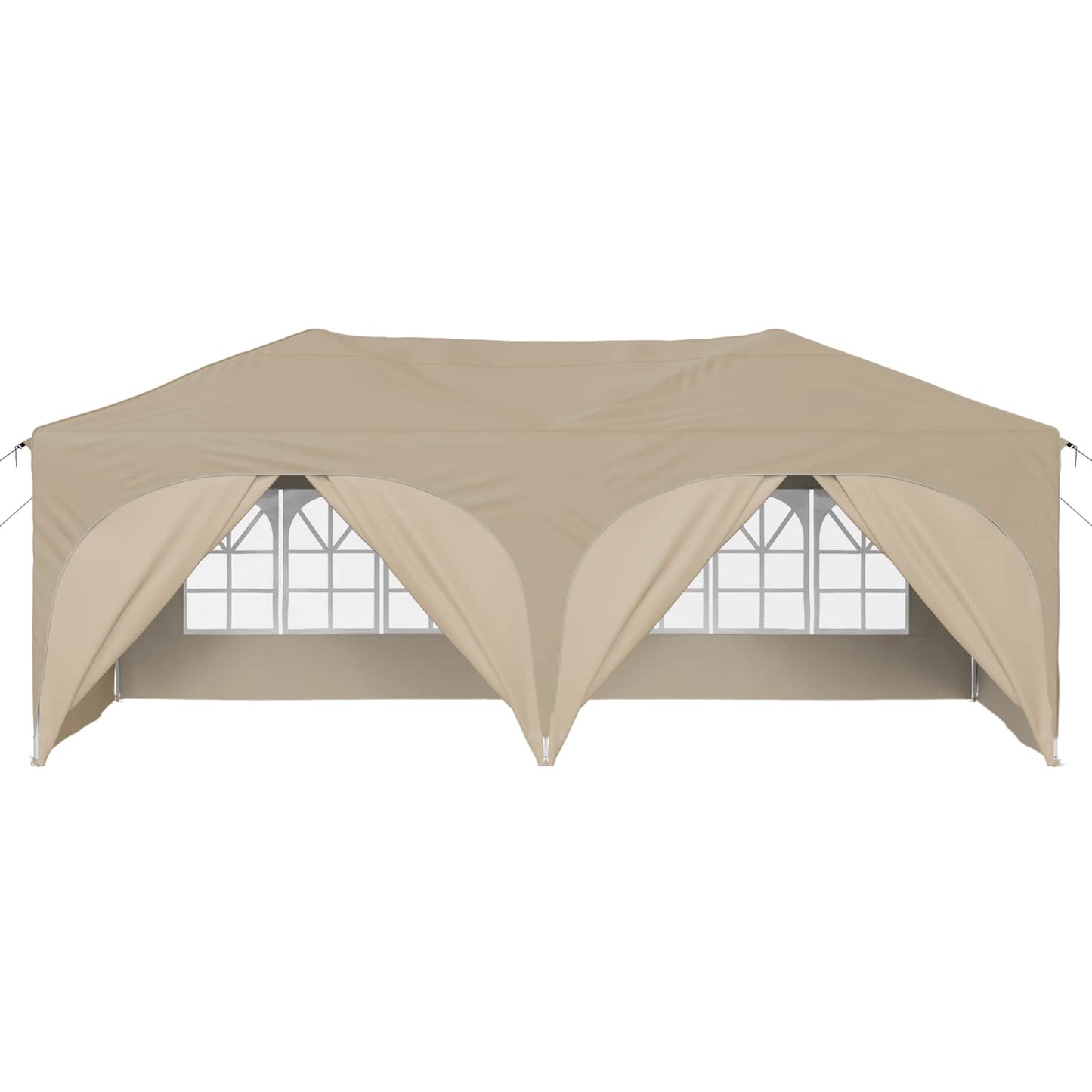 Pop-up Festtelt Krem 575 x 288 x 245 cm Oxford Stoff