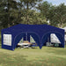 Pop-up Festtelt 575 x 288 x 245 cm Blå Oxford Stoff