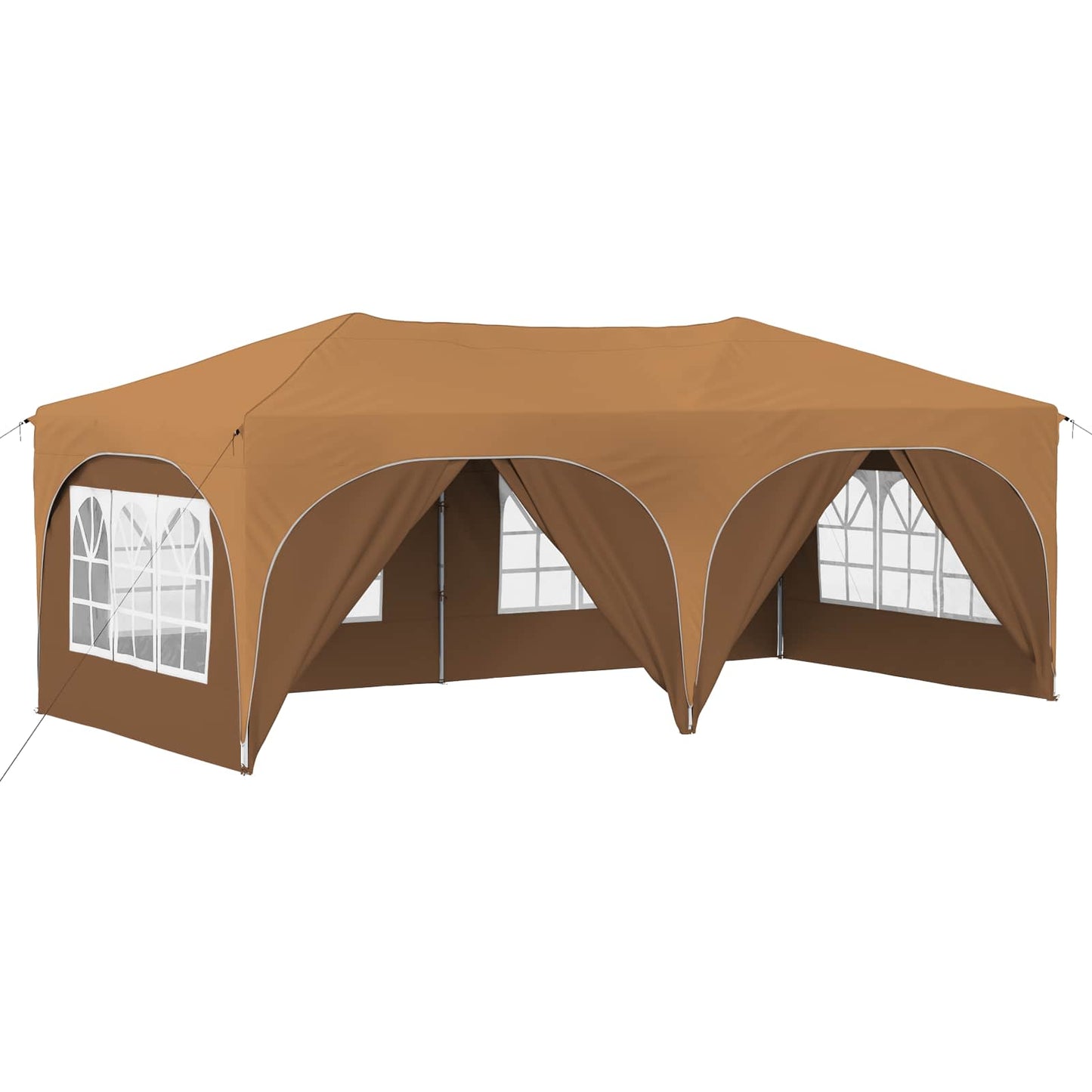 Pop-up Festtelt 575 x 288 x 245 cm Beige Oxford Stoff