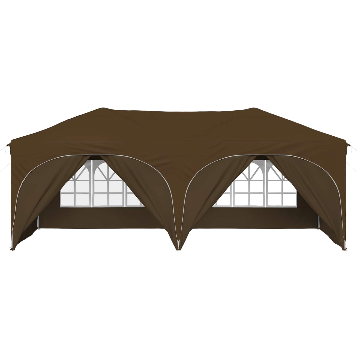Pop-up Festtelt 575 x 288 x 245 cm Gråbrun Oxford Stoff