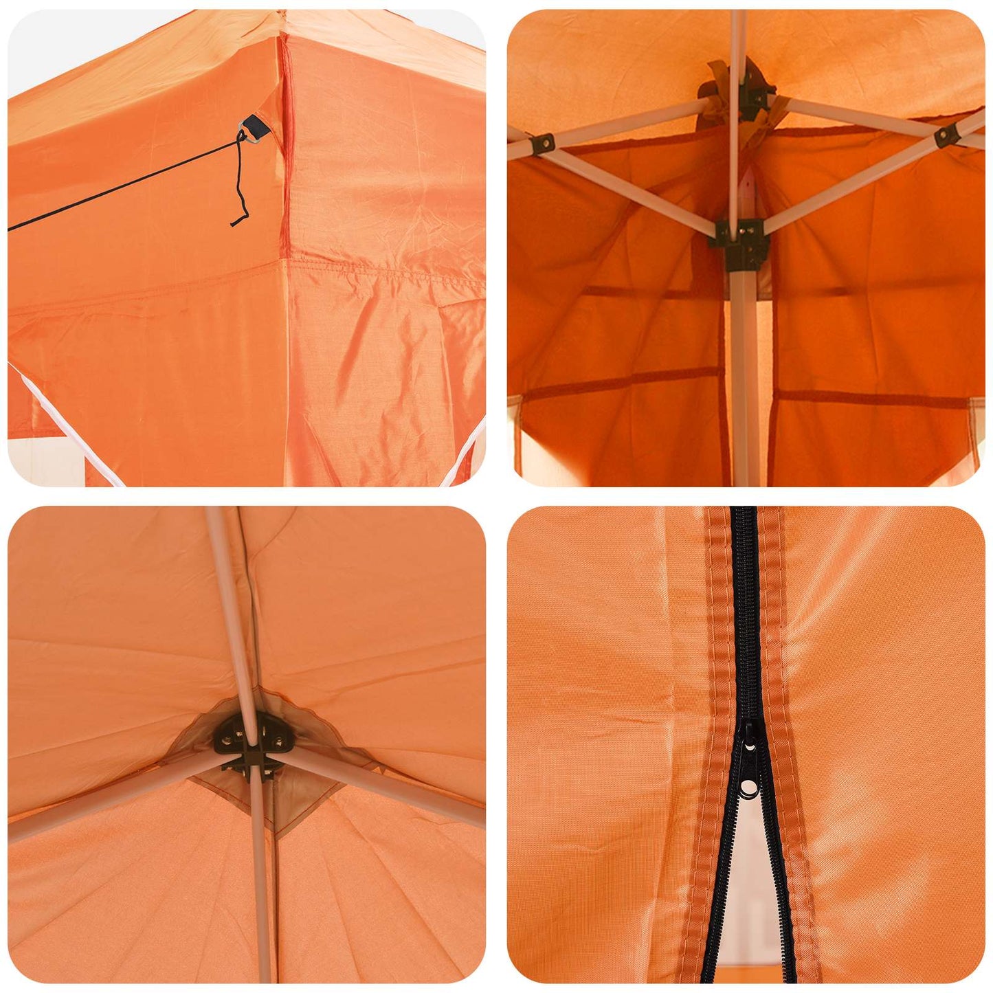 Pop-up Festtelt 575 x 288 x 245 cm Oransje Oxford Stoff