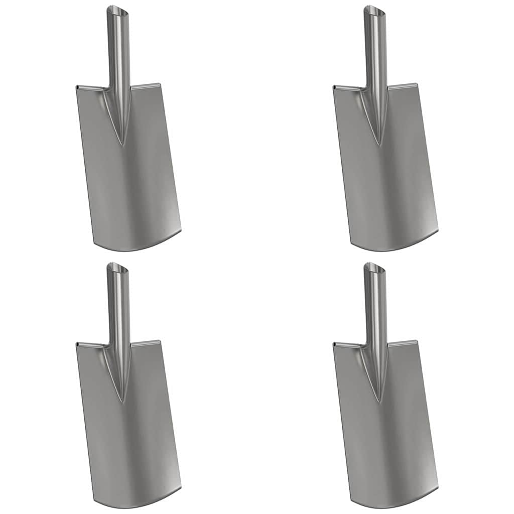 Spadehode 4 pcs sølv 43 x 17 cm Pulverlakkert stål