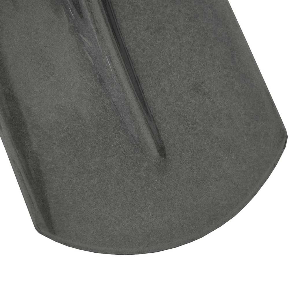 Spadehode sølv 33 x 21 cm Pulverlakkert stål