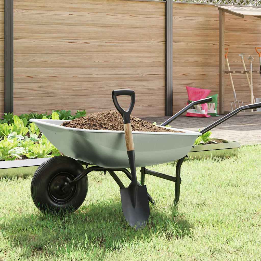 Spade Svart 68,5 cm Pulverlakkert stål og solid tre