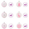 Julekule Sett 40 pcs Hvit og Rosa