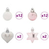 Julekule Sett 40 pcs Hvit og Rosa