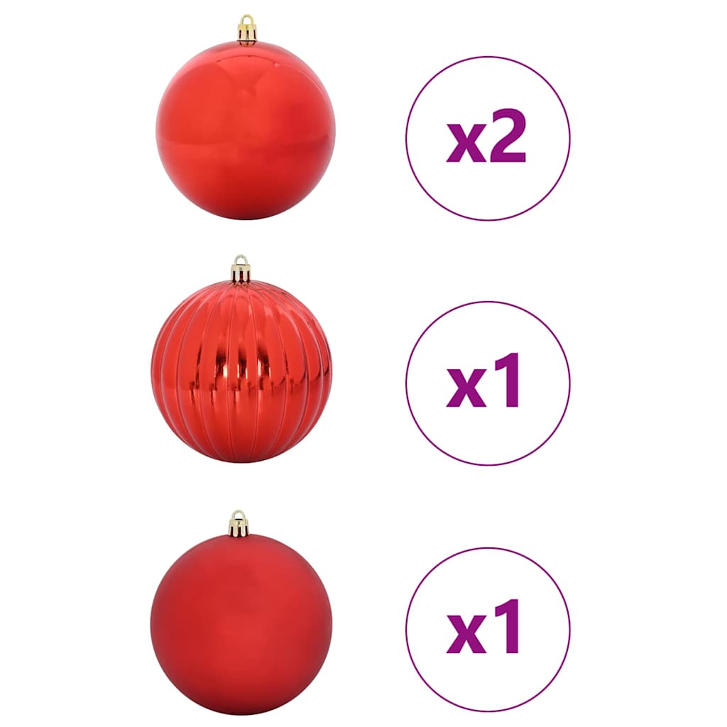 Julepyntsett XXL 4 pcs Rød Plast