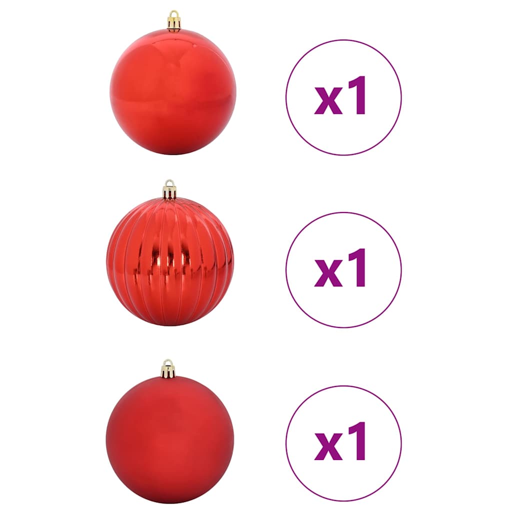 Julekule Sett XXL 3 pcs Rød Plast