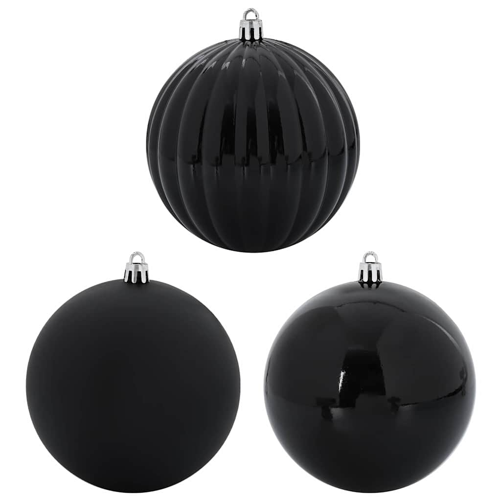 Julepynt Sett XXL 3 pcs Svart Plast