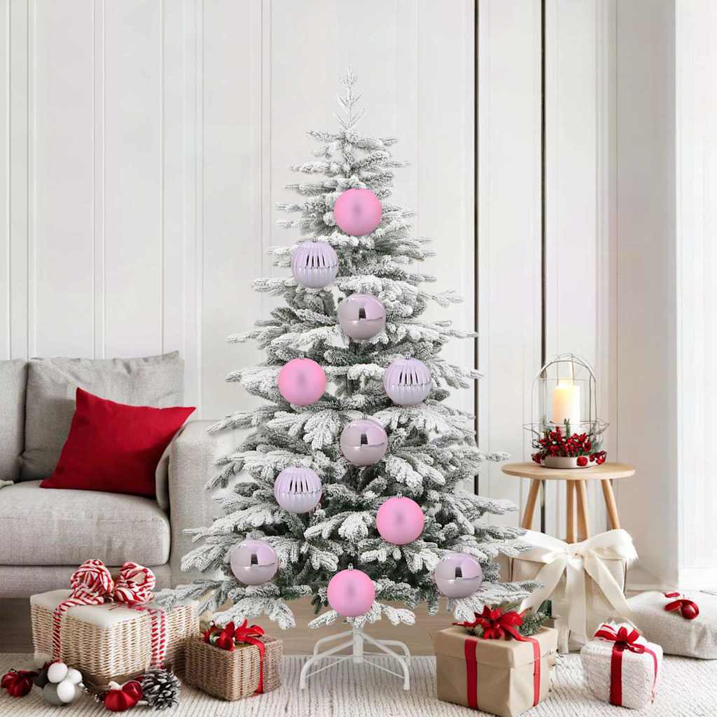 Julekulsett XL 9 pcs Rosa Plast