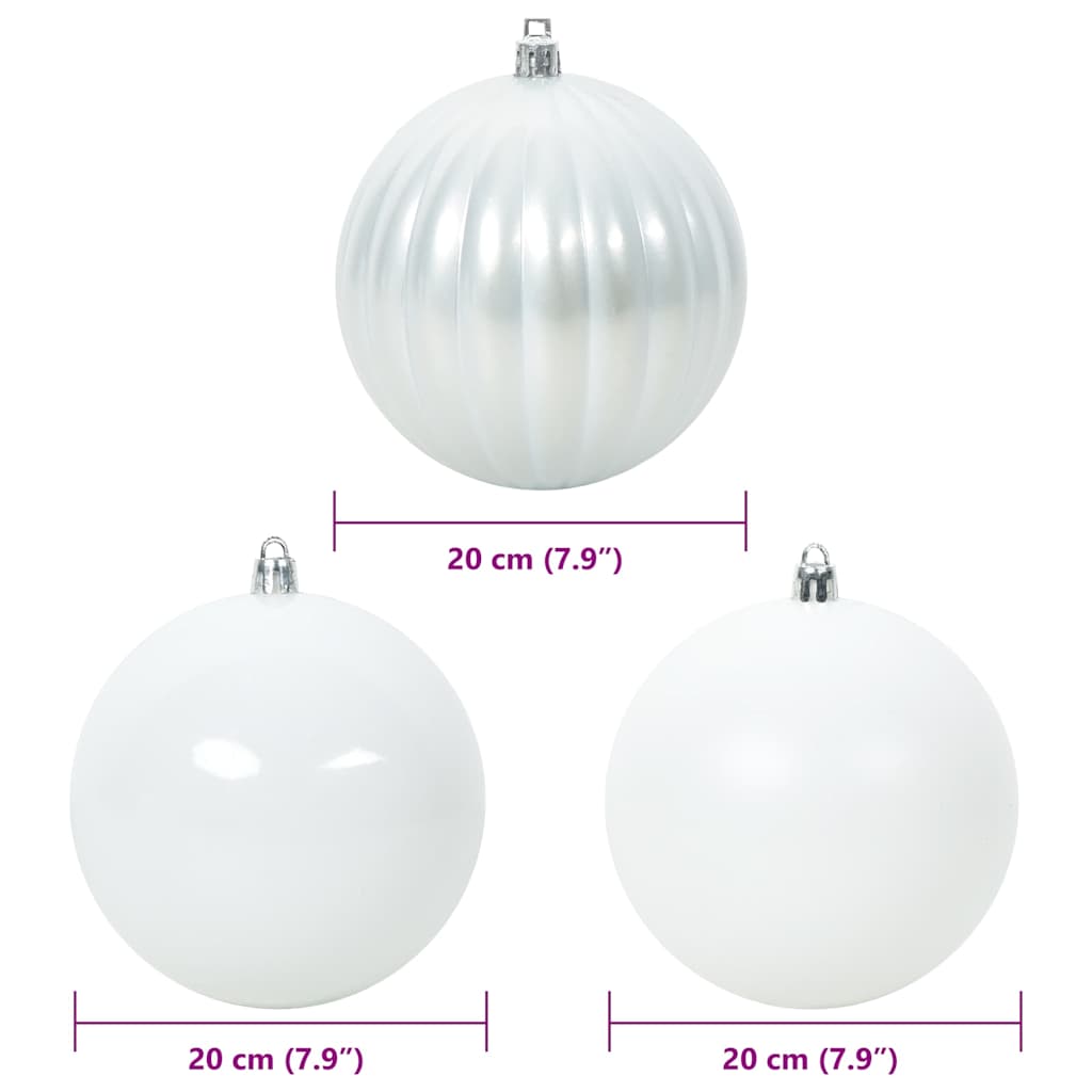 Julekulsett XXL 4 pcs Hvit Plast