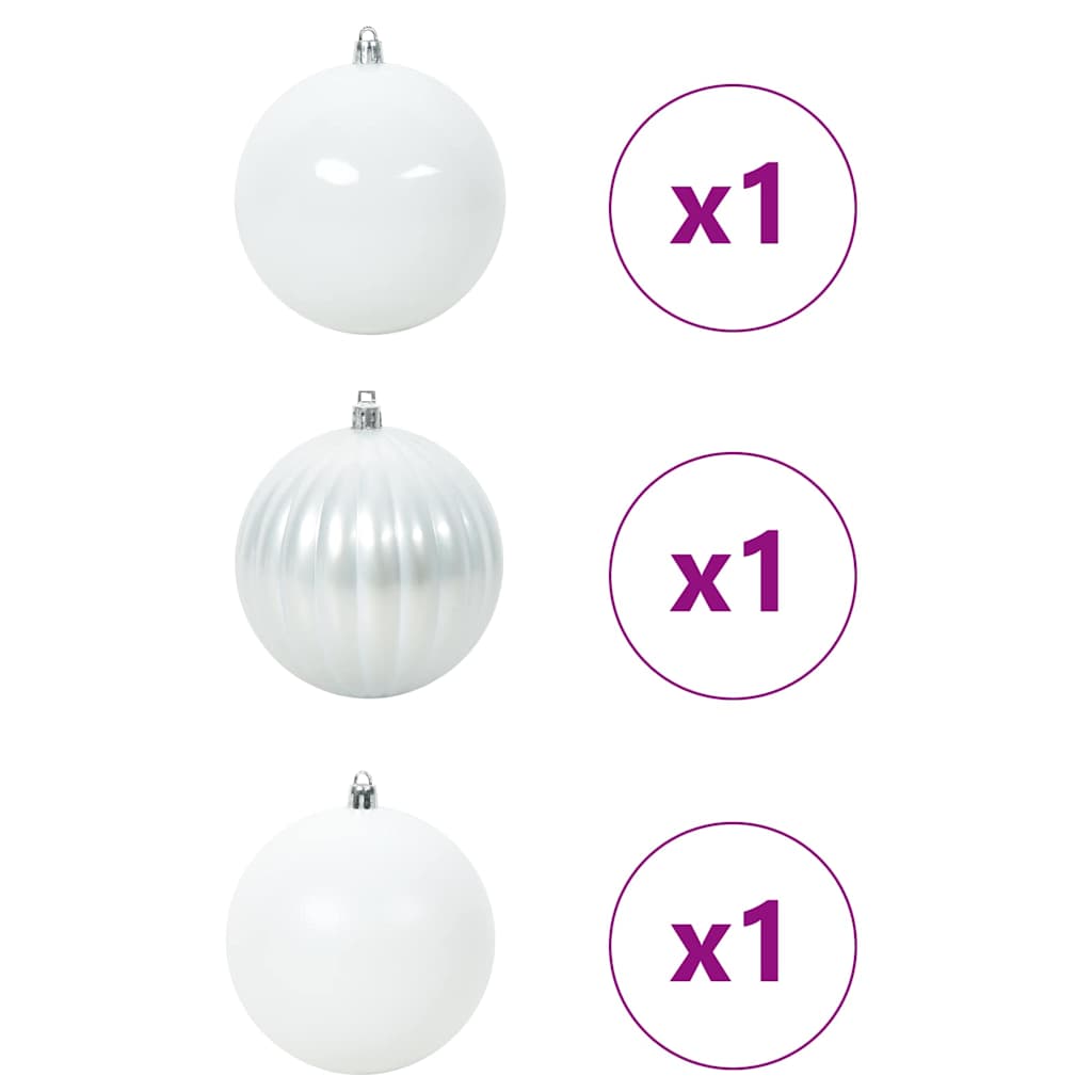 Julekule Sett XXL 3 pcs Hvit Plast