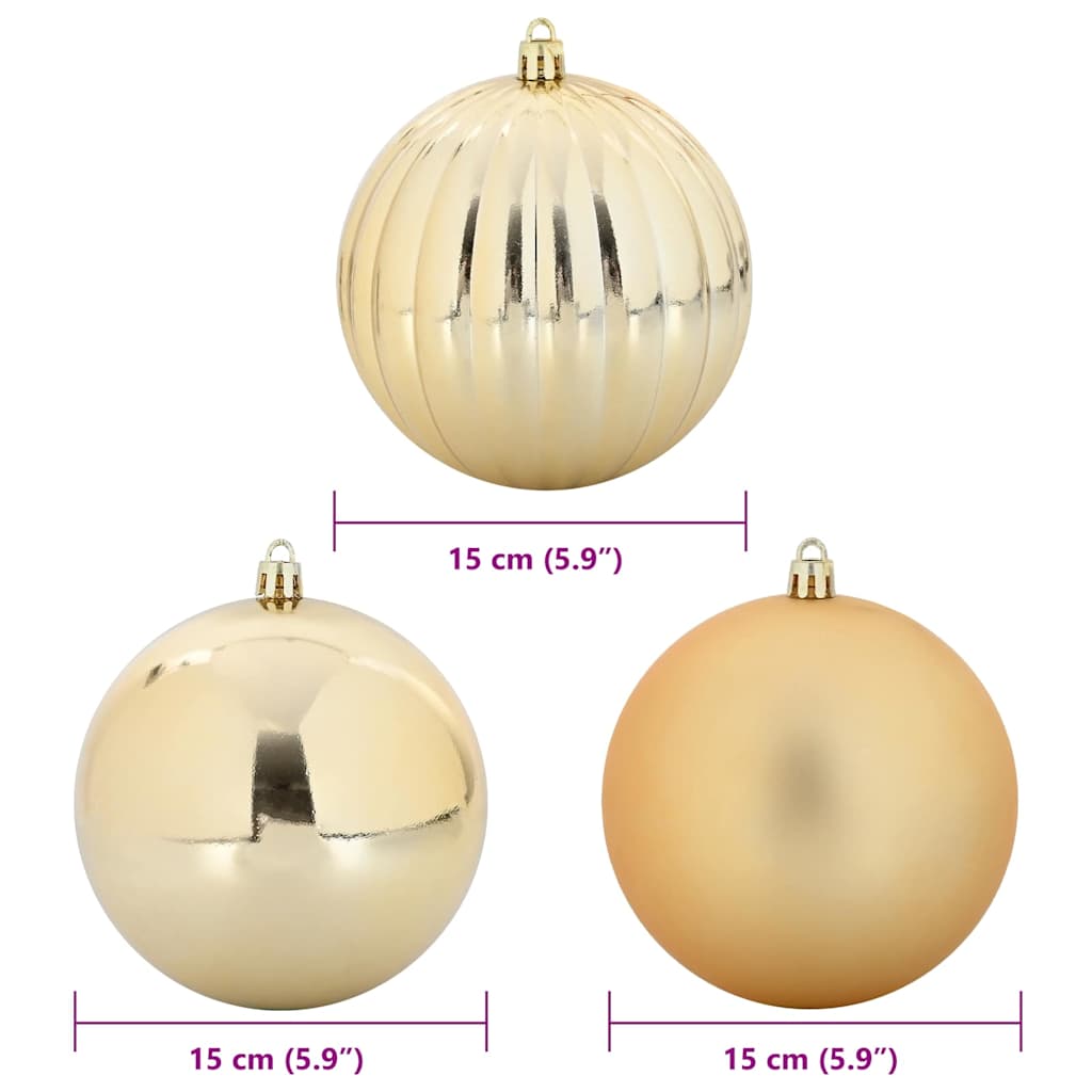 Juletrepynt Sett XL 9 pcs Gull Plast