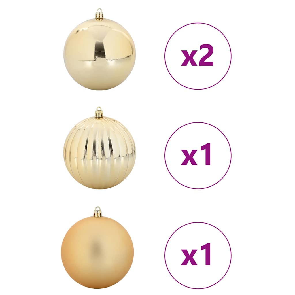 Julekulen Set XXL 4 pcs Gull Plast