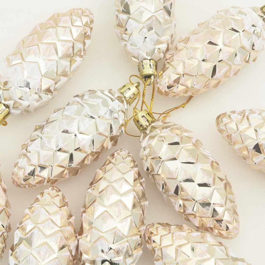Julefuru Kongleball 40 pcs champagne Plast