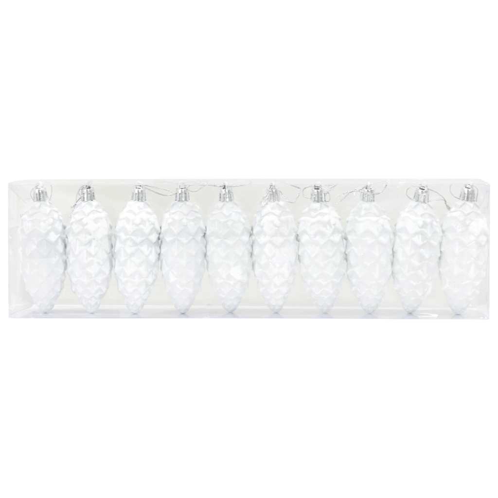 Julefuru Kongleball 40 pcs Hvit Plast