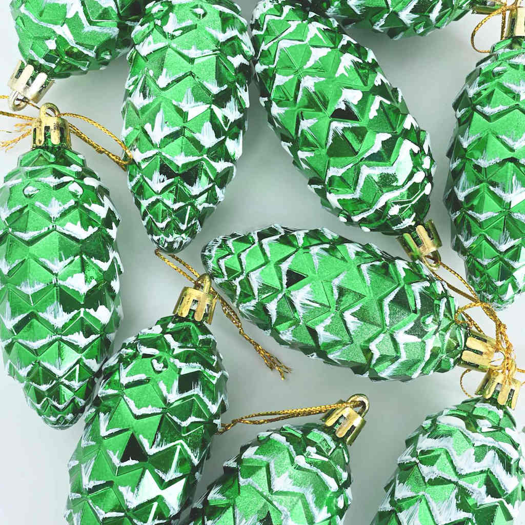 Julefuru Kongleball 40 pcs grønn Plast