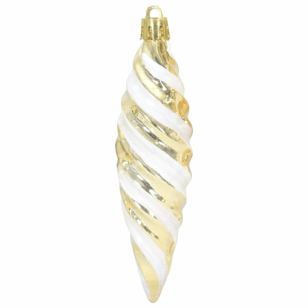 Jule Spiralformet Kule 40 pcs Gull Plast