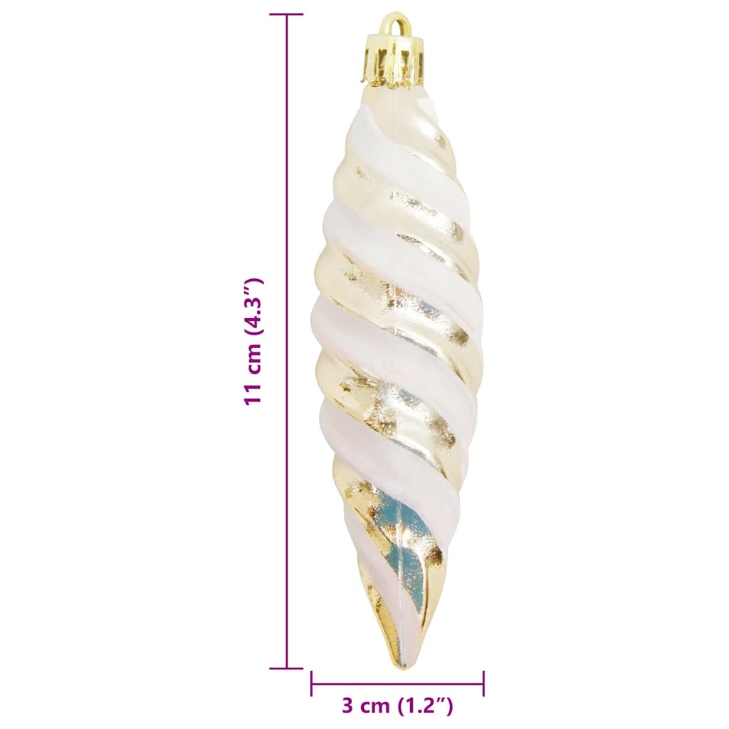 Jule Spiralformet Kule 40 pcs champagne Plast
