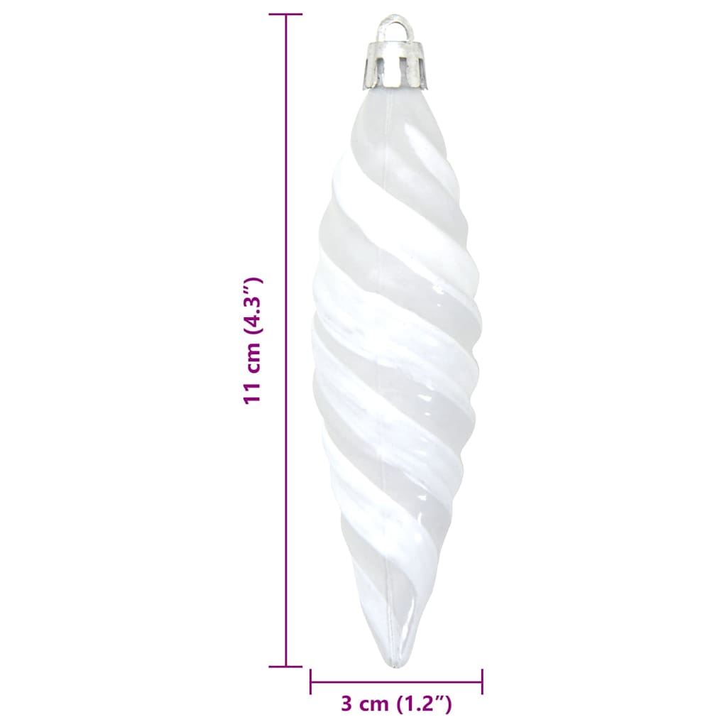 Jule Spiralformet Kule 40 pcs Hvit Plast