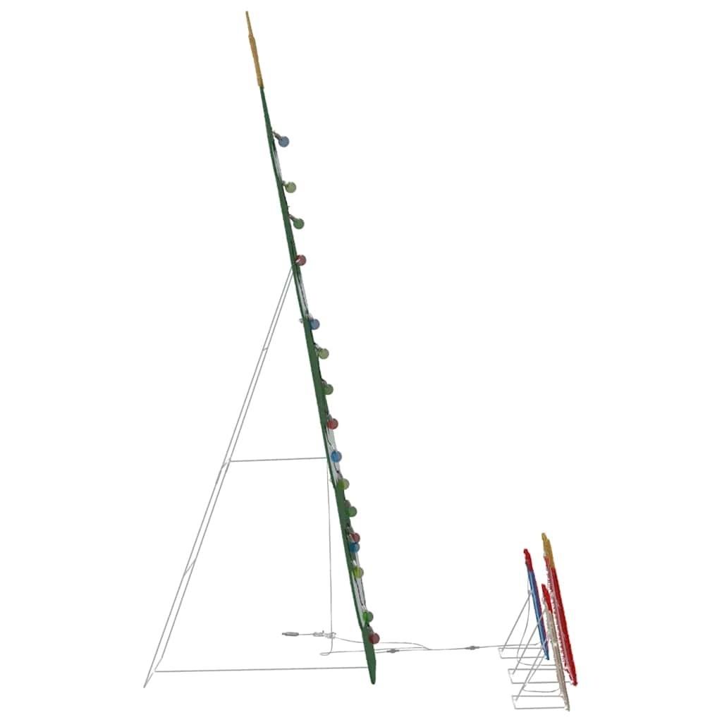 Belyst juletre med 3 gaveesker 2D varm hvit Flerfarget 150 cm