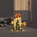Opplyst Gnom med 60 LED Varmhvit 71 x 64 cm Glitterstoff