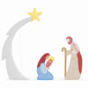 Julekrippe Scene Varmhvit 149 x32 x 127.5 cm Polyester