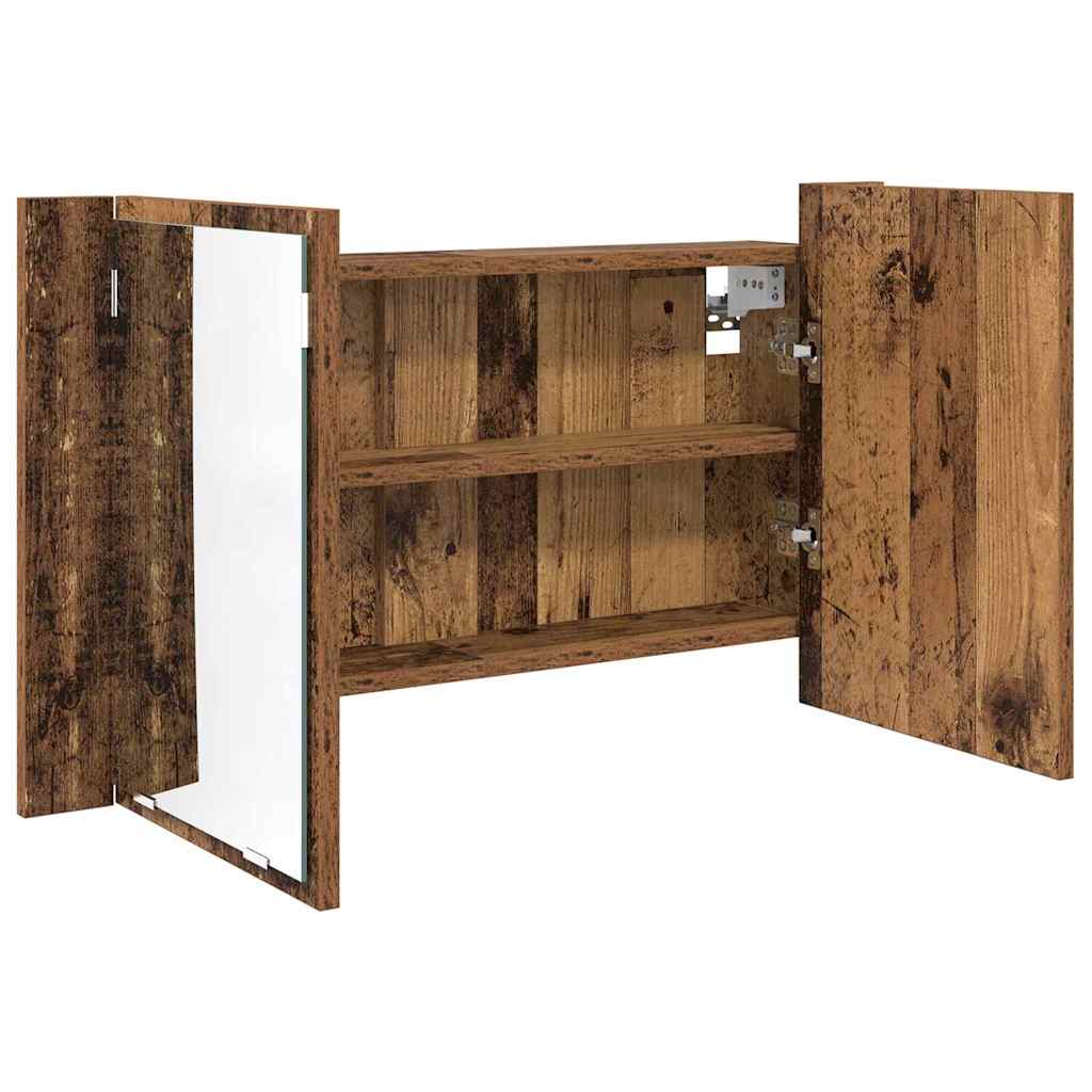 Baderomsspeilskap Gamle tre 80 x 12 x 45 cm Konstruert tre