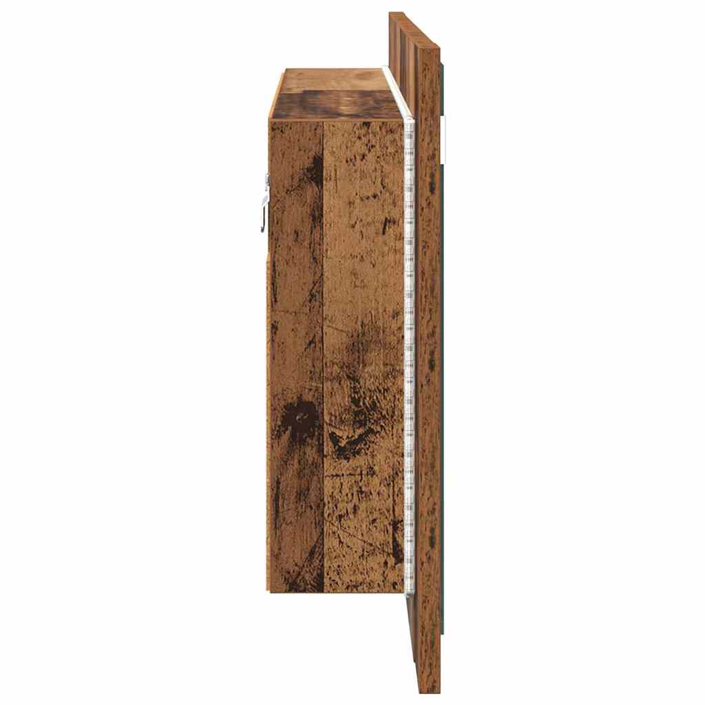 Baderomsspeilskap Gamle tre 80 x 12 x 45 cm Konstruert tre
