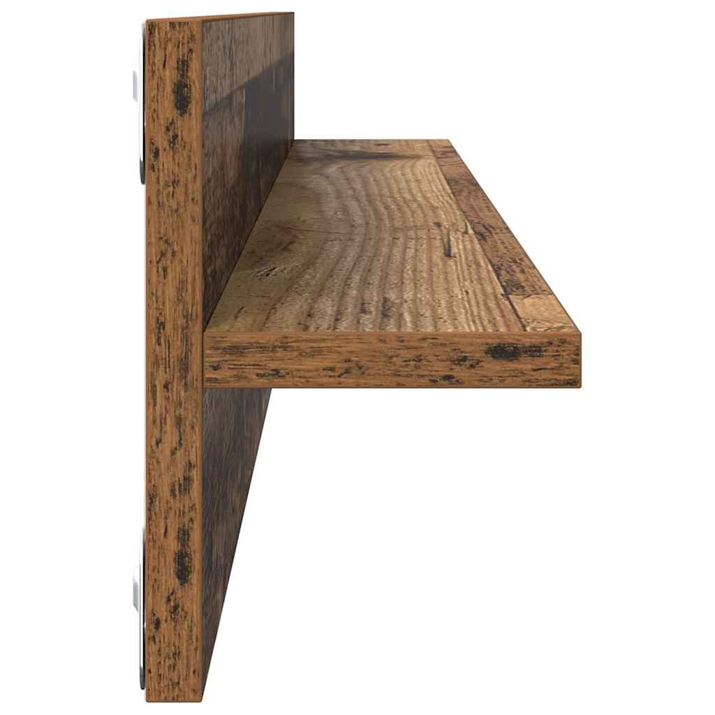 Vegghyller 4 pcs Gamle tre 80 x 11,5 x 18 cm Konstruert tre