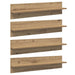 Vegghyller 4 pcs Artisan Eik 80 x 11,5 x 18 cm Konstruert tre