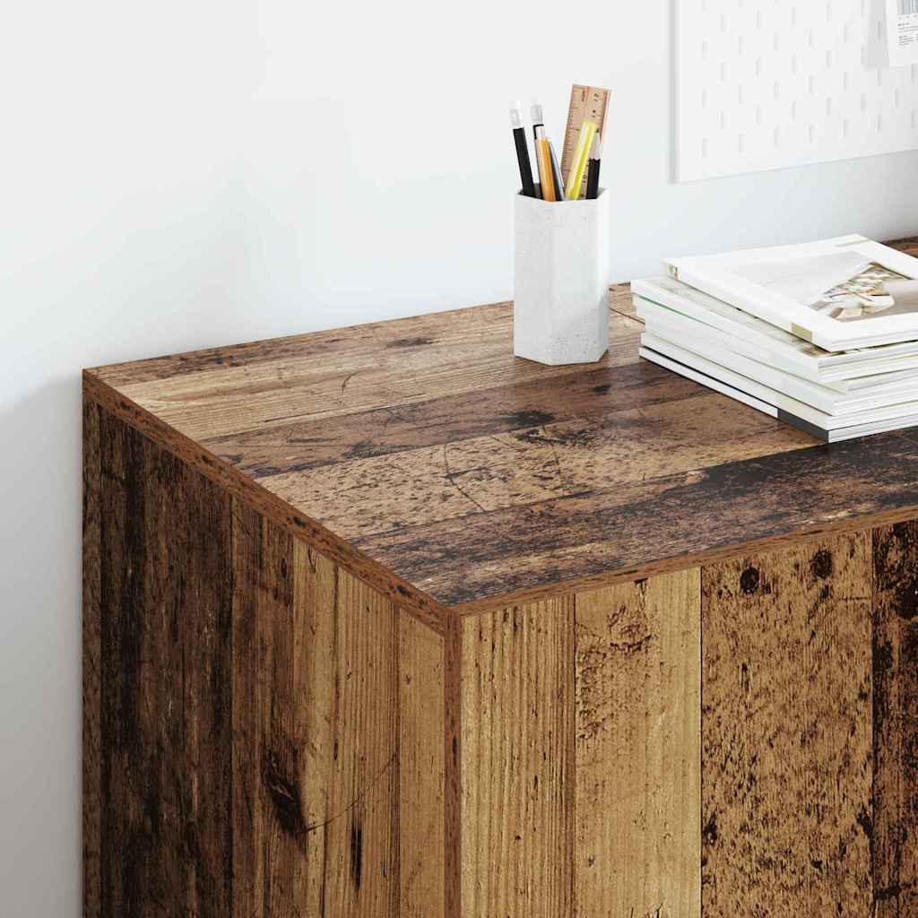 Skrivebord med hylle Gamle tre 140 x 50 x 75 cm Konstruert tre