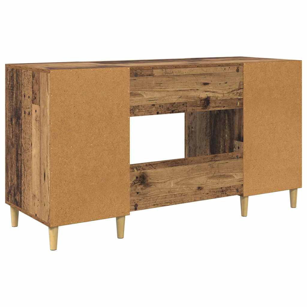 Skrivebord med hylle Gamle tre 140 x 50 x 75 cm Konstruert tre