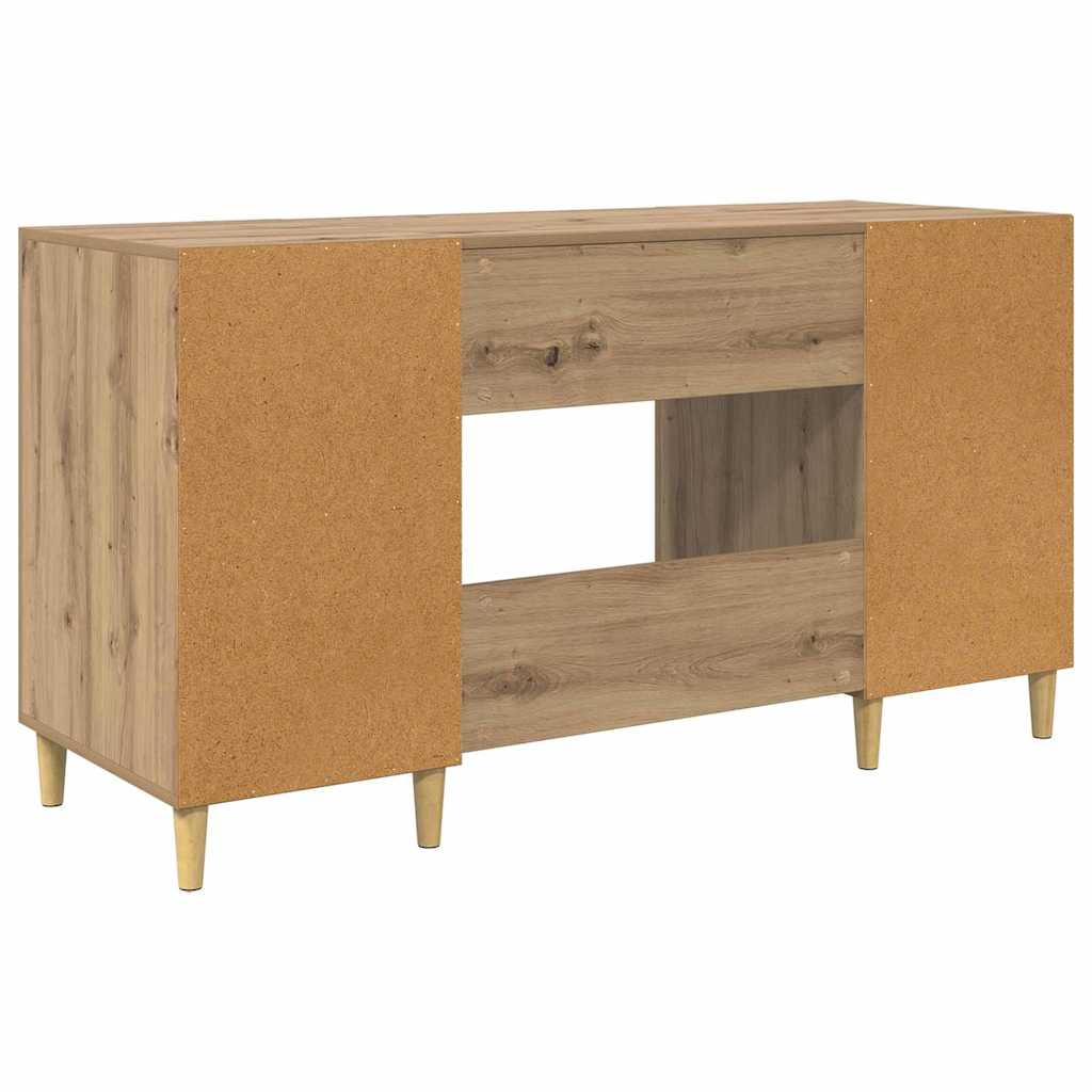 Skrivebord med dør Artisan Eik 140 x 50 x 75 cm Konstruert tre