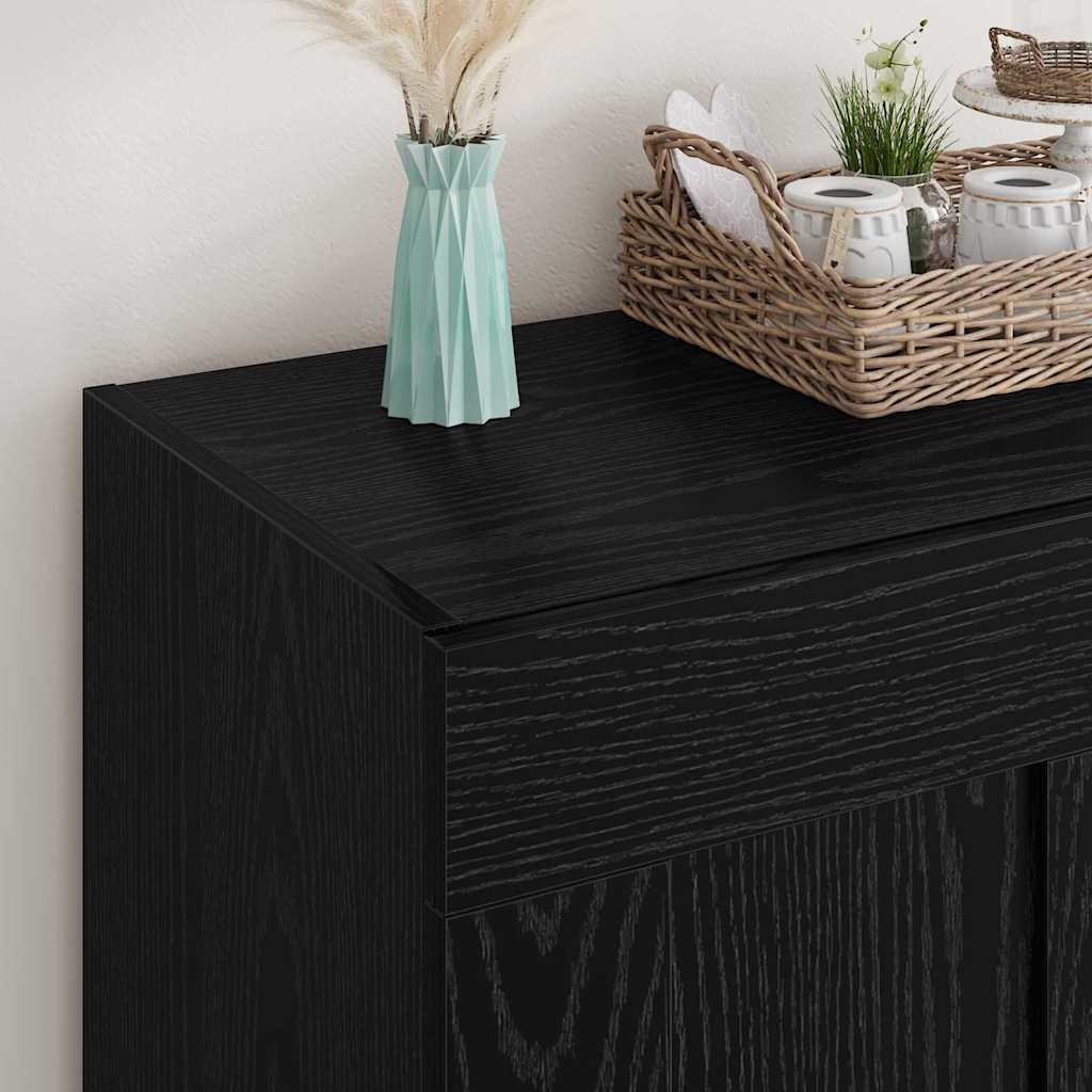 Serviesskap Svart Eik 69,5 x 34 x 90 cm Konstruert tre